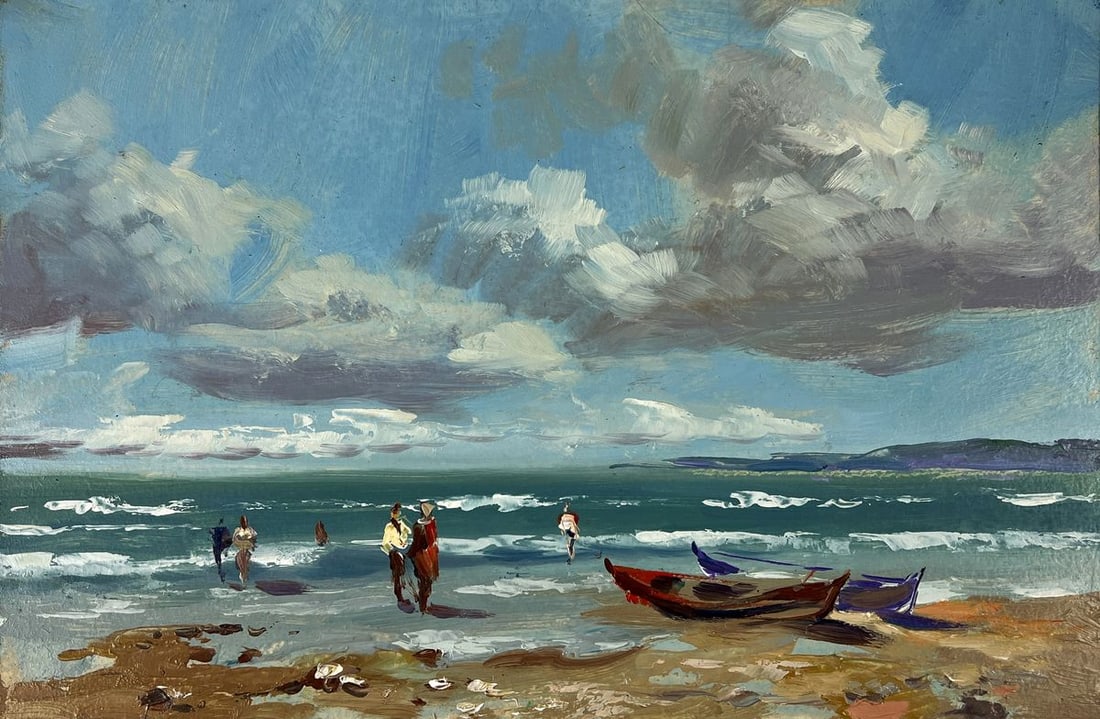 Oil painting Rain is coming over the sea Yuriy Suprunchuk - 3