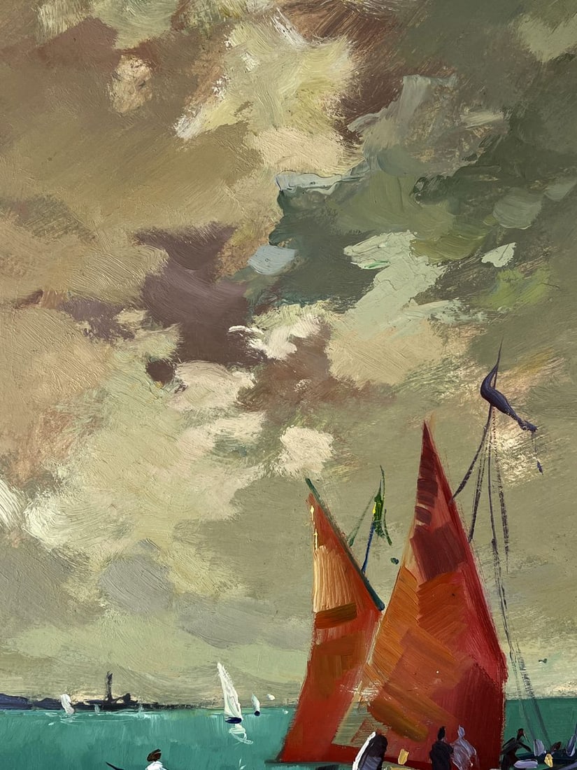 Oil painting Sailboat Sailing Out to Sea Yuriy Suprunchuk - 10