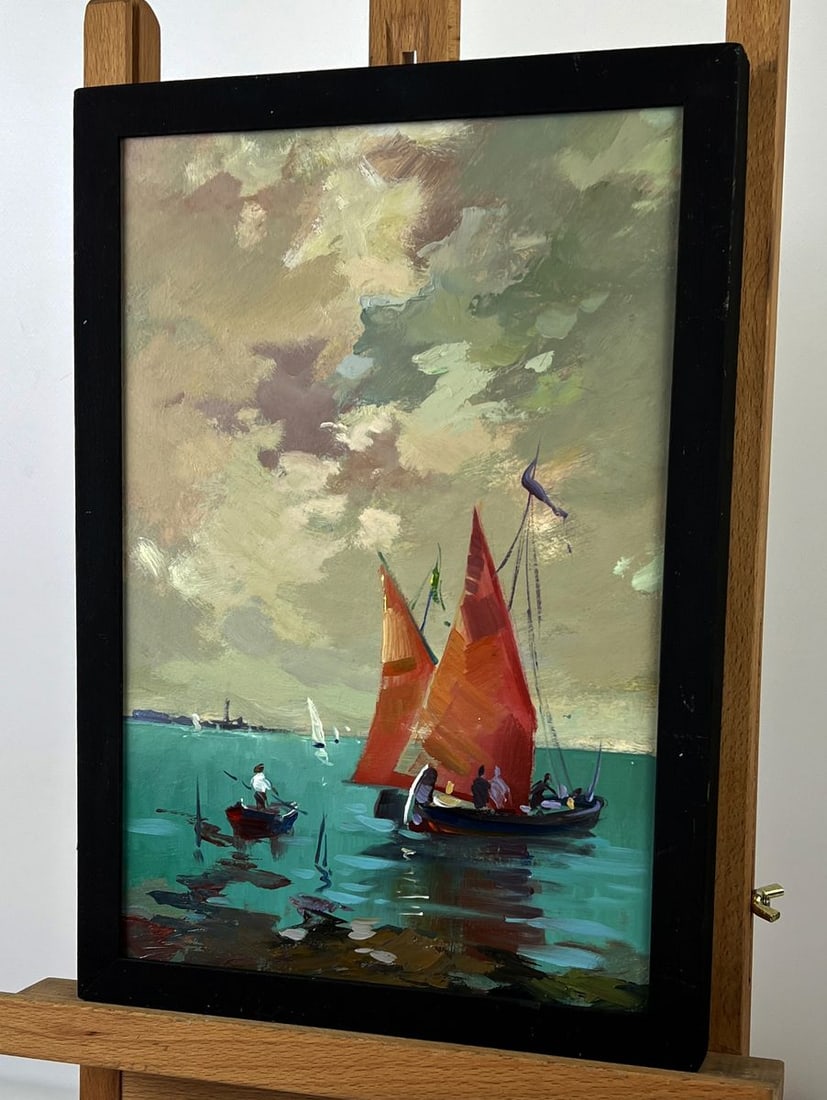 Oil painting Sailboat Sailing Out to Sea Yuriy Suprunchuk - 2