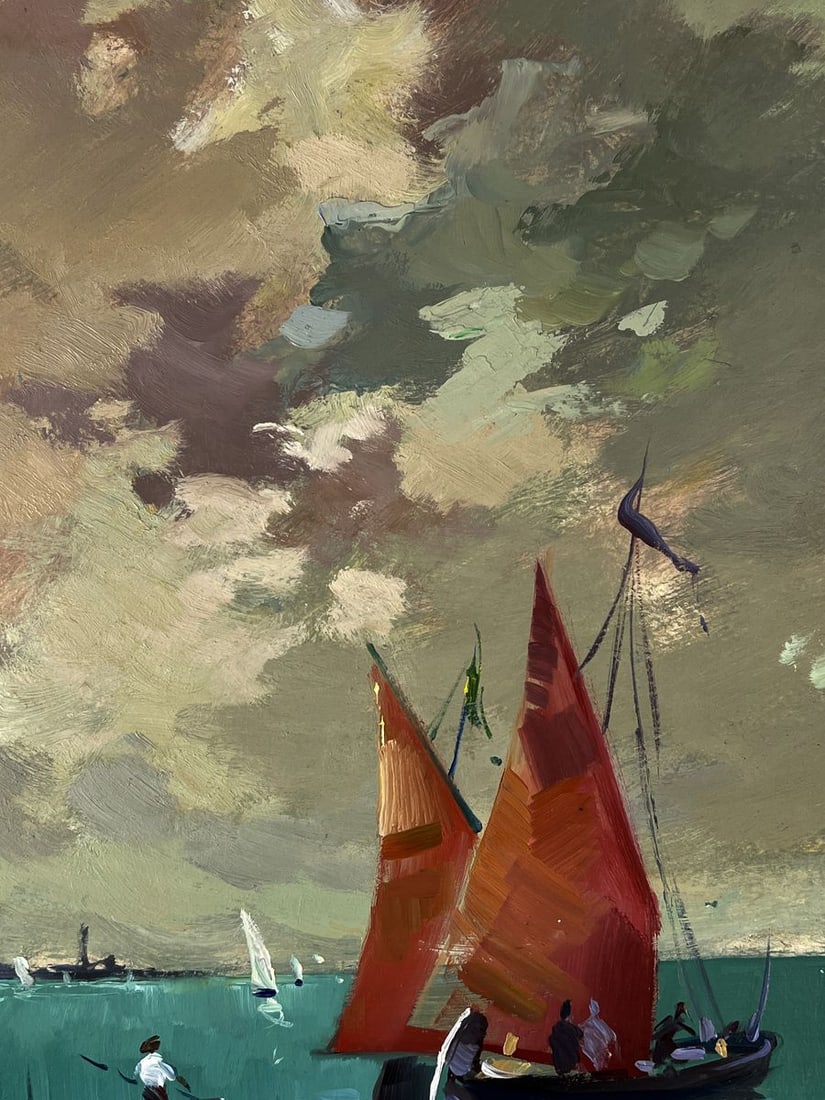 Oil painting Sailboat Sailing Out to Sea Yuriy Suprunchuk - 4