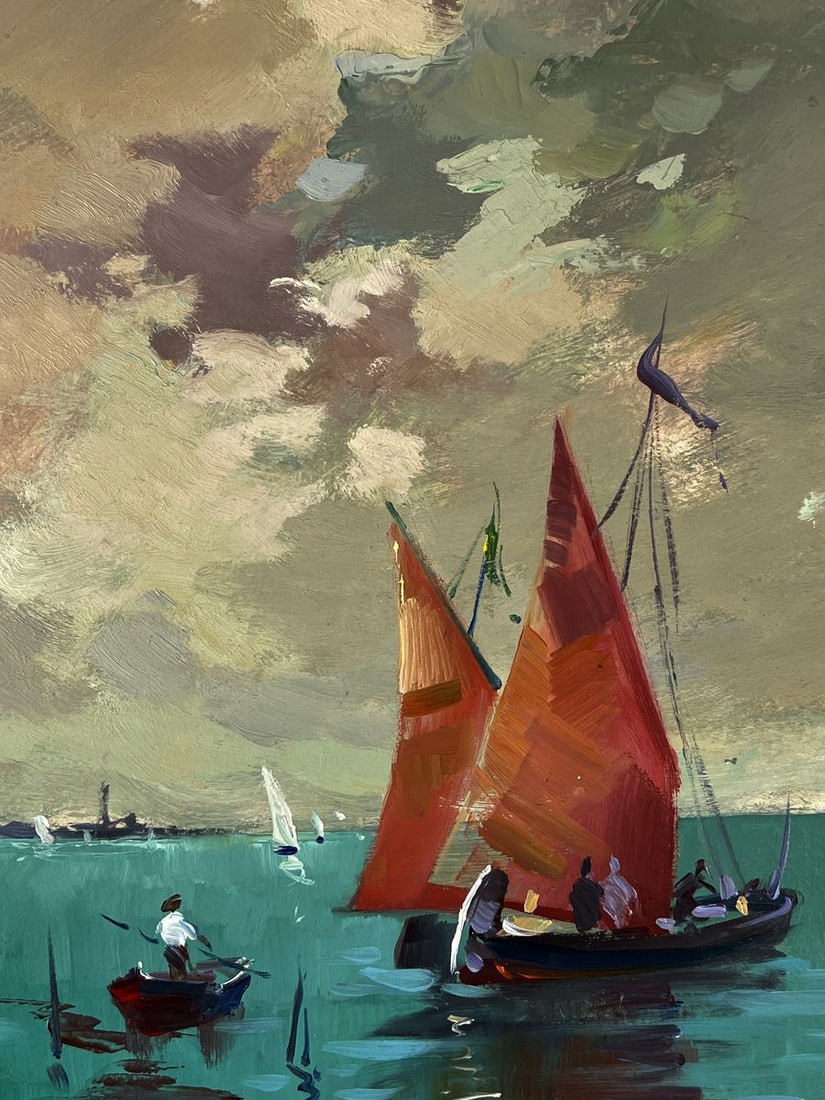 Oil painting Sailboat Sailing Out to Sea Yuriy Suprunchuk - 5