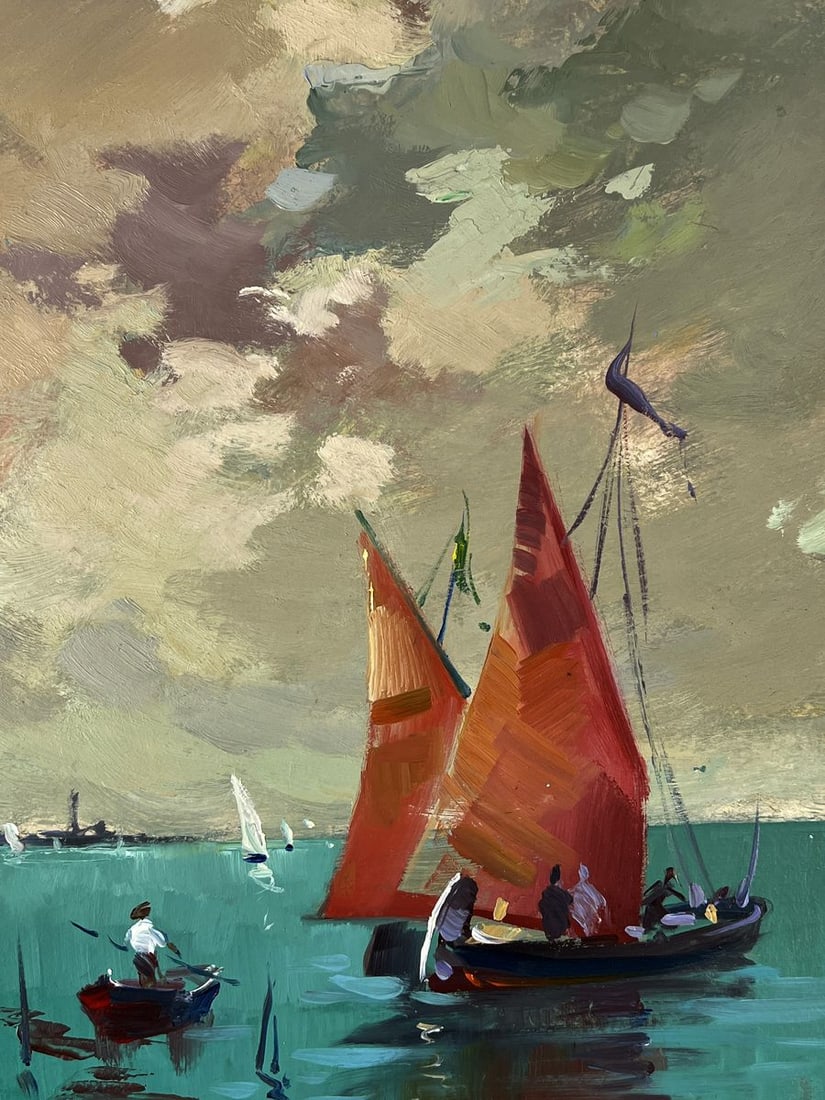 Oil painting Sailboat Sailing Out to Sea Yuriy Suprunchuk - 6