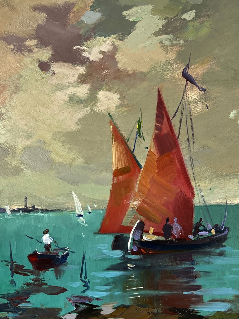 Oil painting Sailboat Sailing Out to Sea Yuriy Suprunchuk - 7