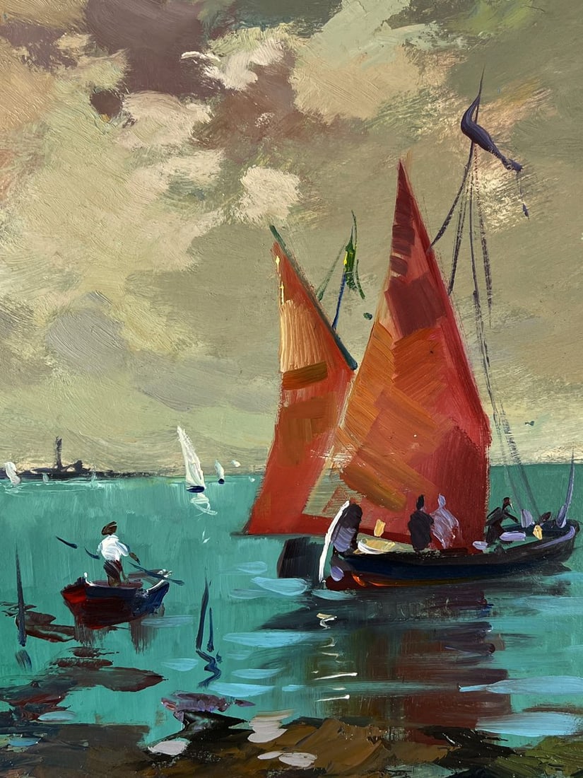 Oil painting Sailboat Sailing Out to Sea Yuriy Suprunchuk - 8