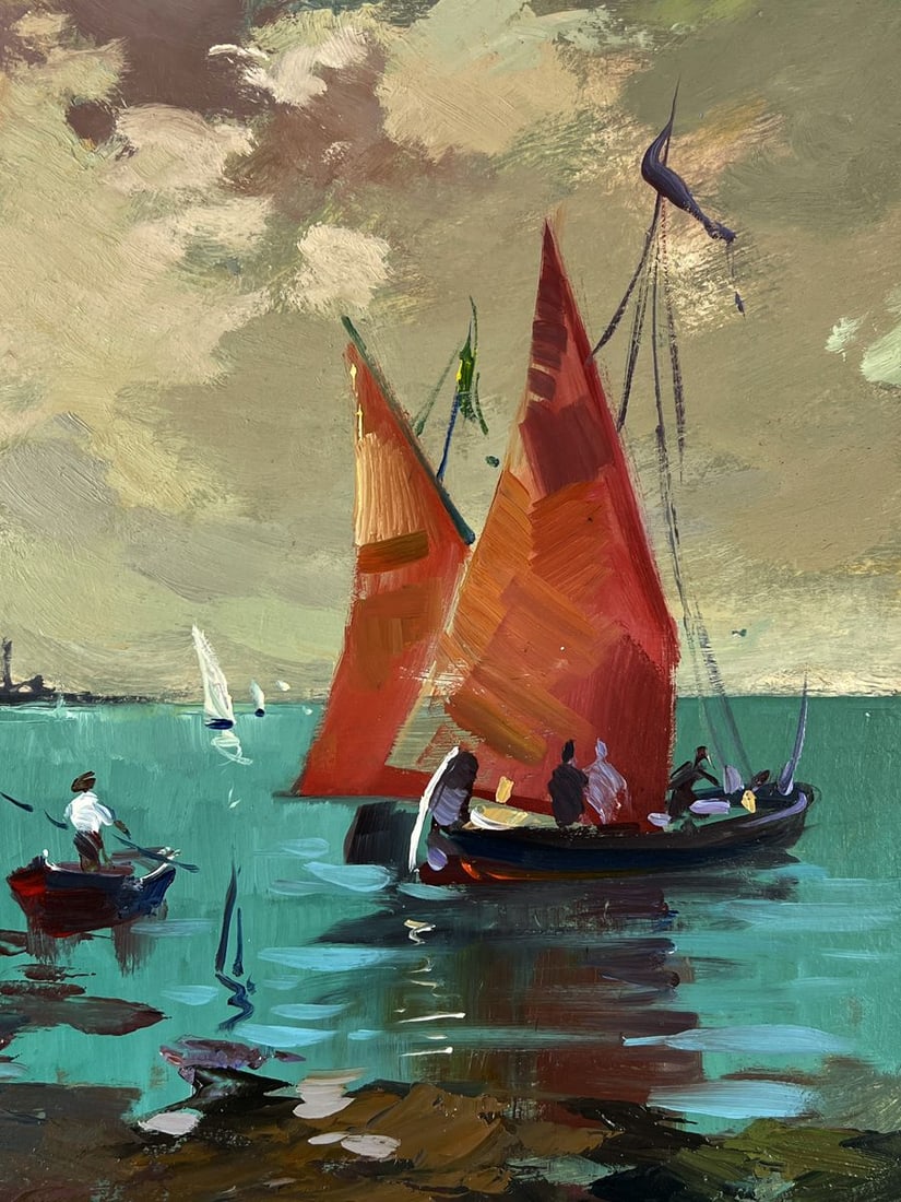 Oil painting Sailboat Sailing Out to Sea Yuriy Suprunchuk - 9