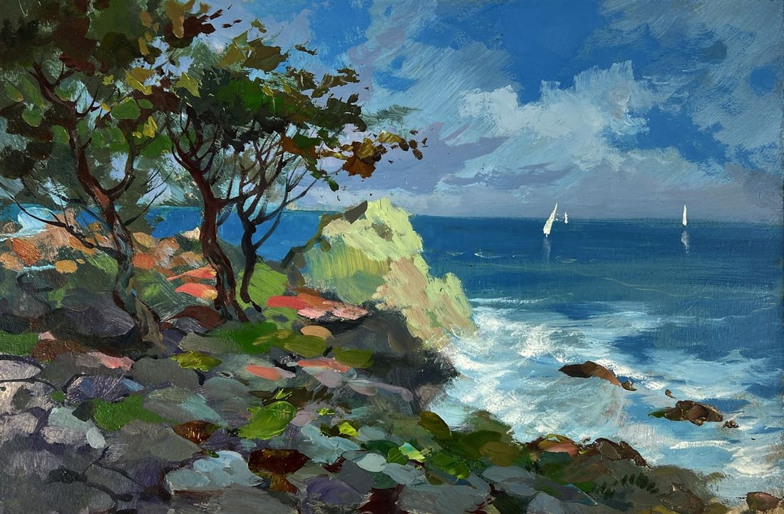 Oil painting Beautiful Sea View Yuriy Suprunchuk - 3