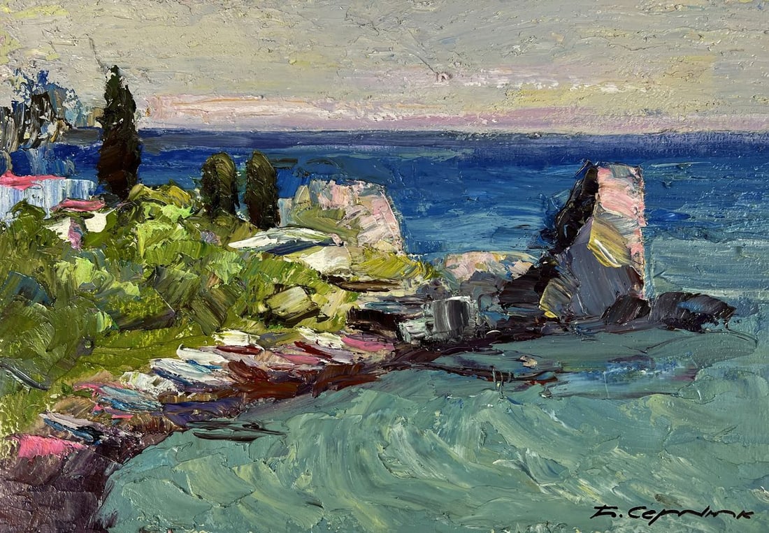 Oil painting Evening sea horizon Boris Serdyuk - 3