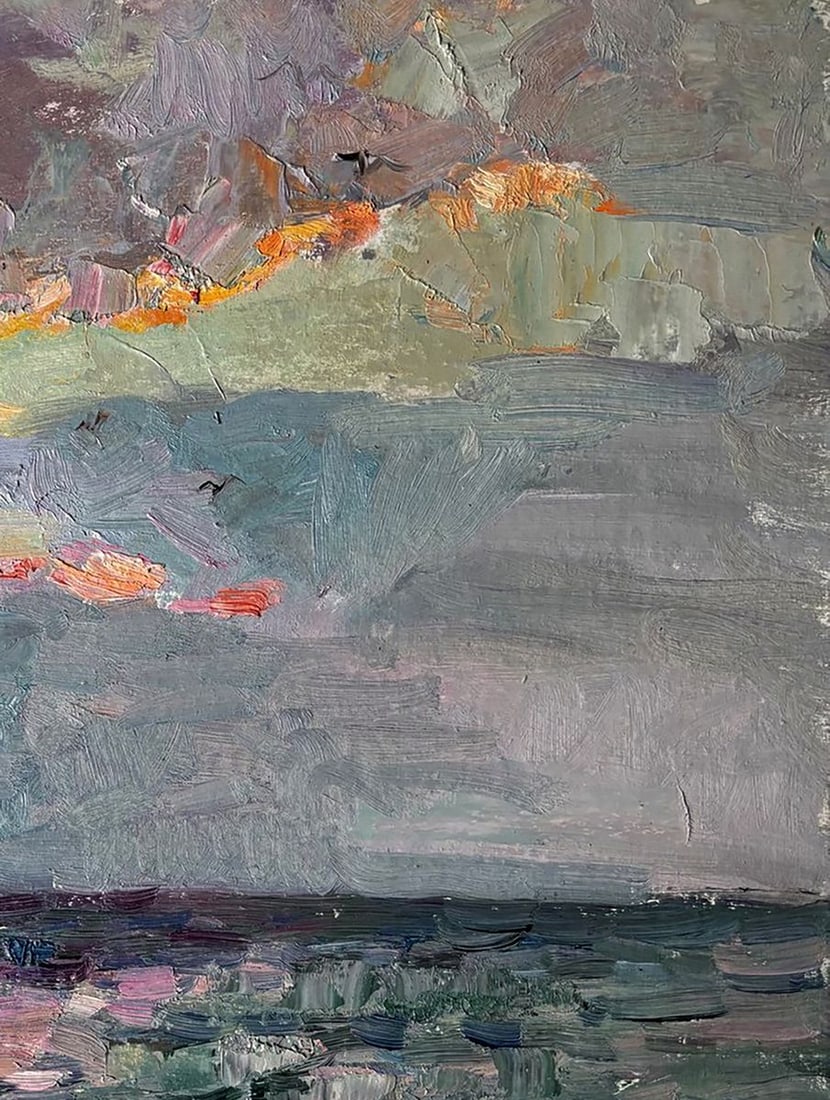 Oil painting Sunset Over the Sea Ivan Kovalenko - 3