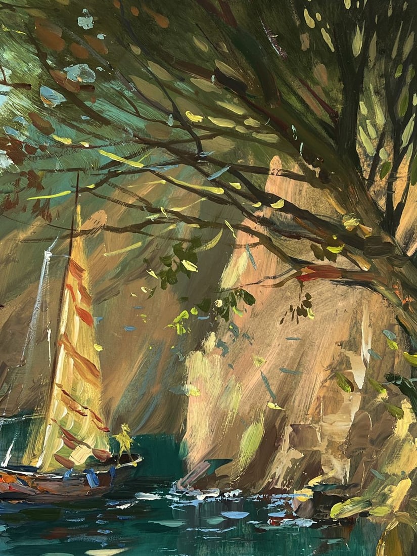 Oil painting Boats on the shore Yuriy Suprunchuk - 7
