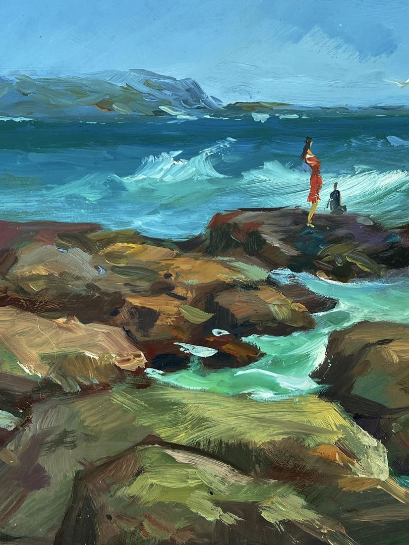 Oil painting Coastal sea waves Yuriy Suprunchuk - 4