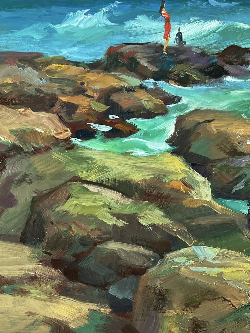 Oil painting Coastal sea waves Yuriy Suprunchuk - 5
