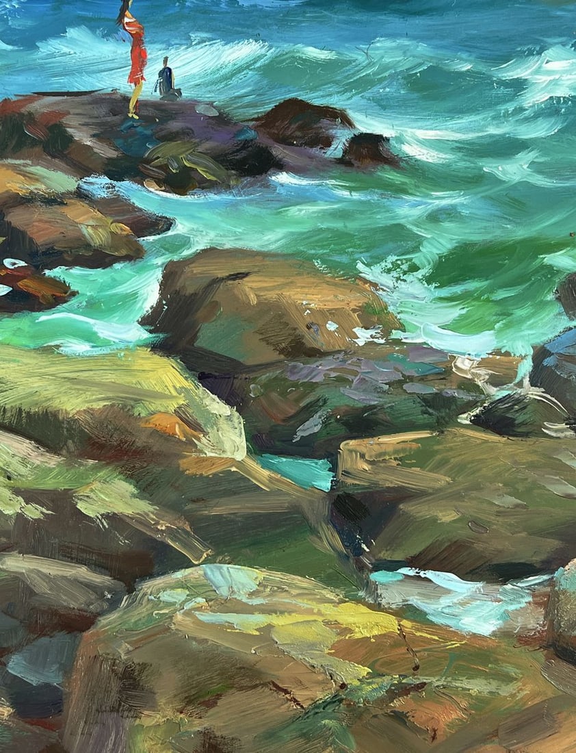 Oil painting Coastal sea waves Yuriy Suprunchuk - 7