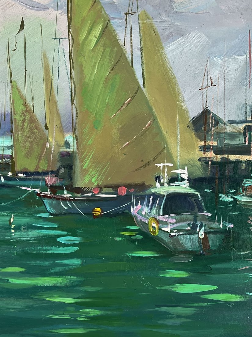 Oil painting Ships at the pier Yuriy Suprunchuk - 10