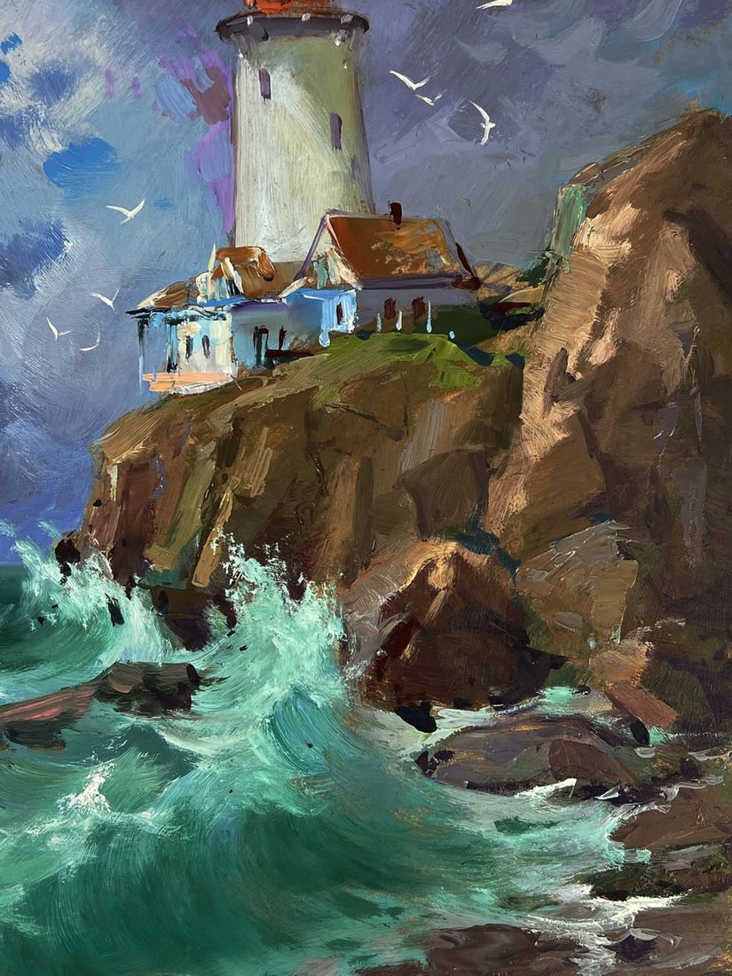 Oil painting Lighthouse on the rock Yuriy Suprunchuk - 10
