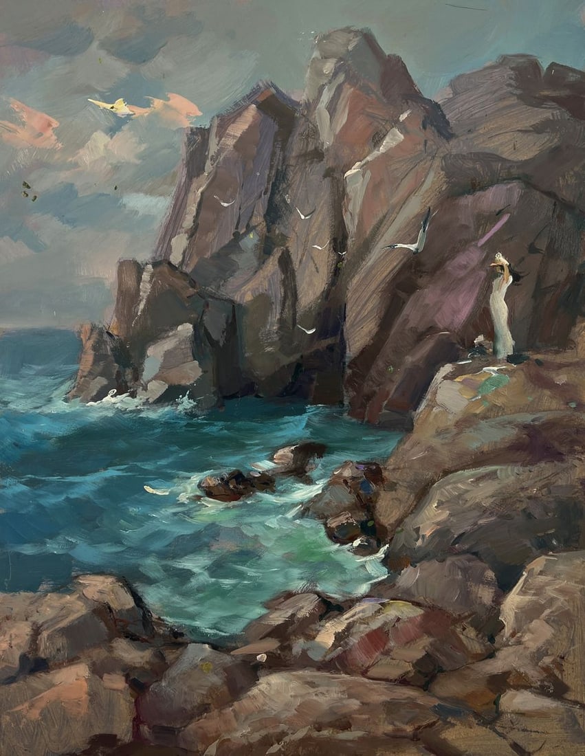Oil painting Rocks off the coast Yuriy Suprunchuk - 3