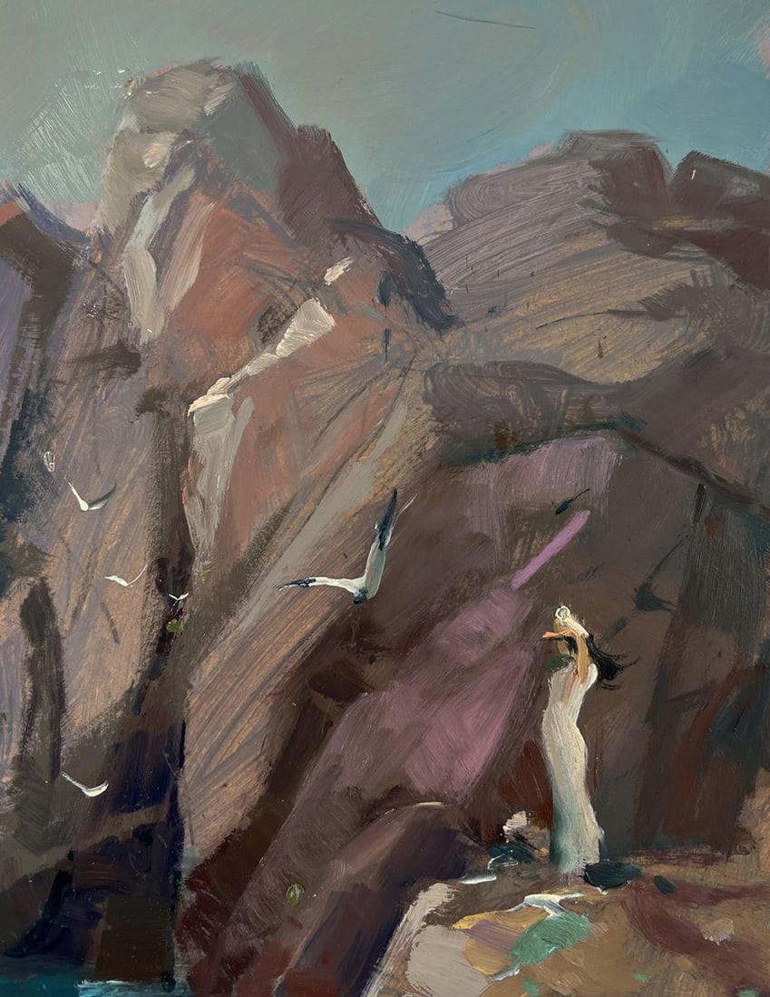 Oil painting Rocks off the coast Yuriy Suprunchuk - 4