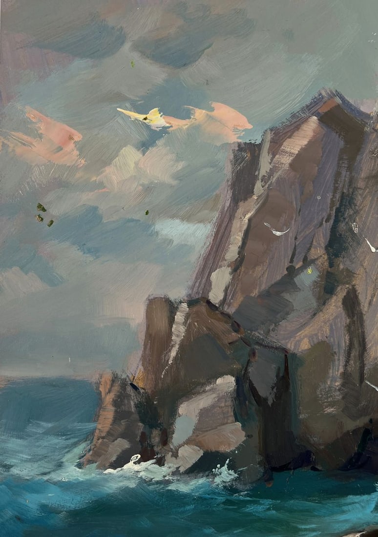 Oil painting Rocks off the coast Yuriy Suprunchuk - 5