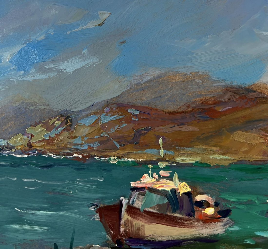 Oil painting Boats on the seashore Yuriy Suprunchuk - 5