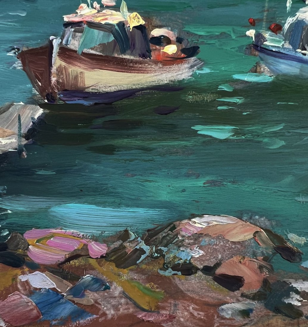 Oil painting Boats on the seashore Yuriy Suprunchuk - 8