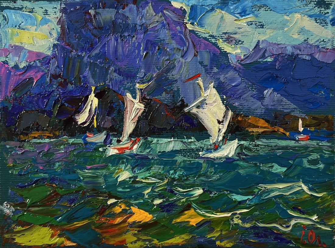 Oil painting Boats on the shore Oleksiy Ivanyuk - 3