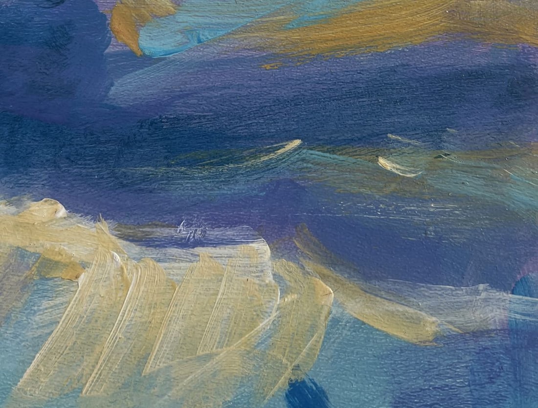 Acrylic painting Sun rays through the clouds Mykhailo Patskan - 4