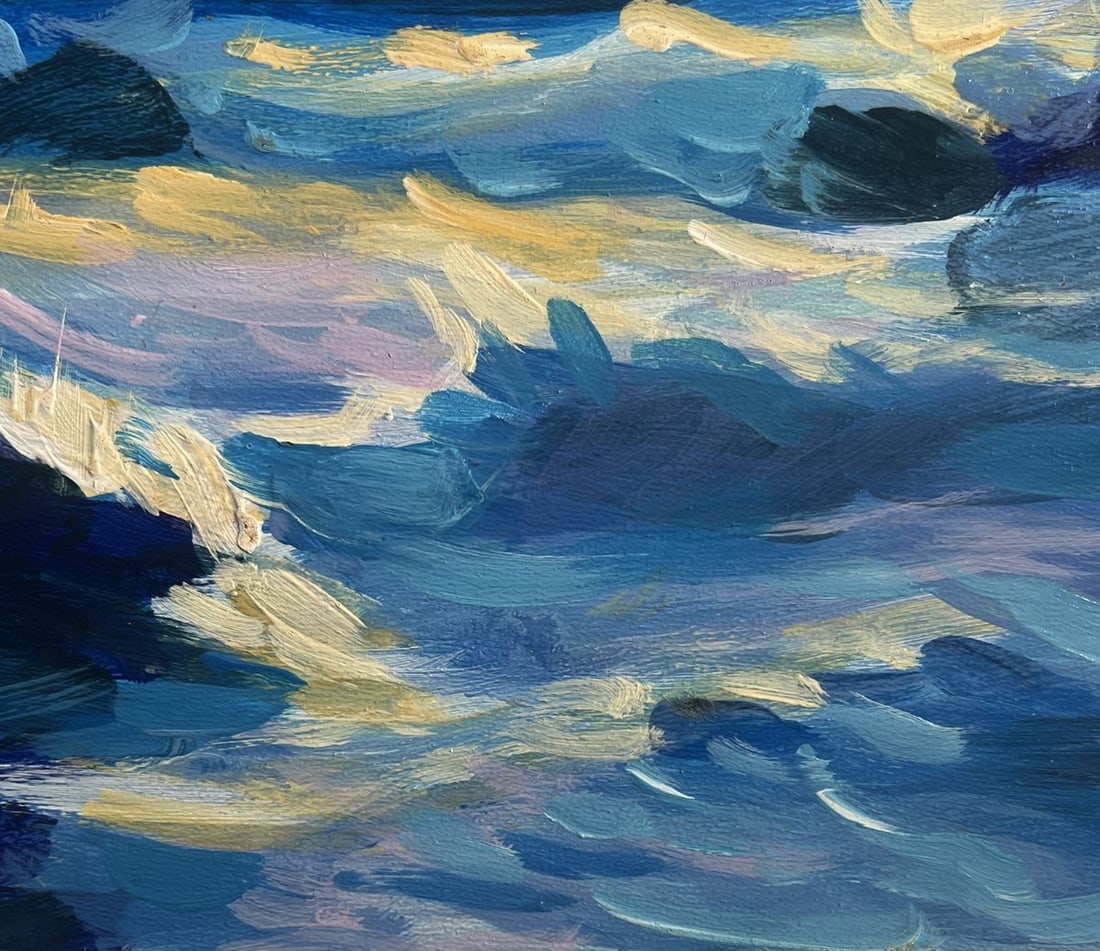Acrylic painting Sun rays through the clouds Mykhailo Patskan - 8