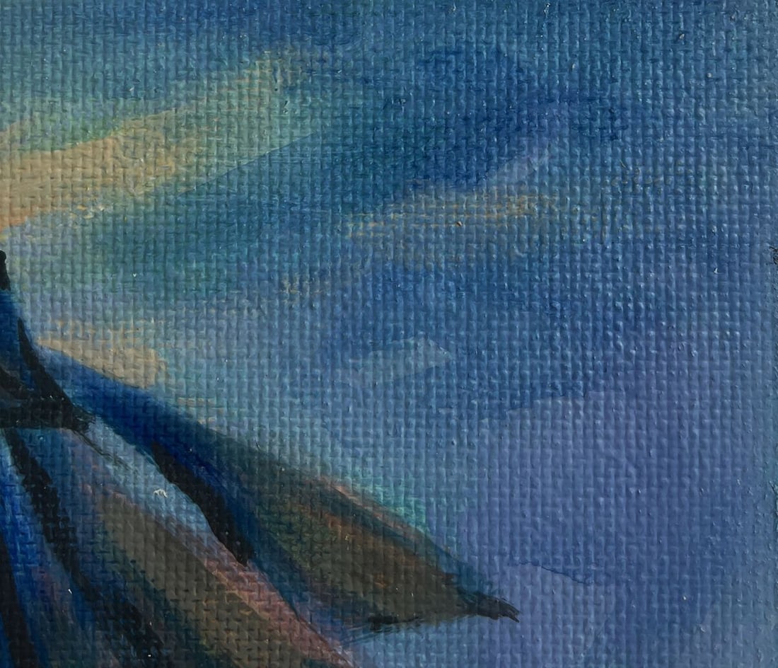 Acrylic painting A ship on the sea waves Mykhailo Patskan - 4