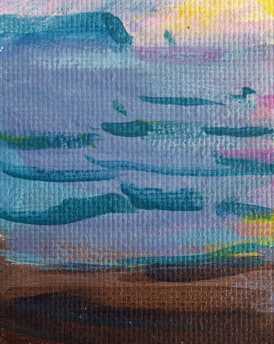 Acrylic painting Sea sunset on ships Mykhailo Patskan - 7