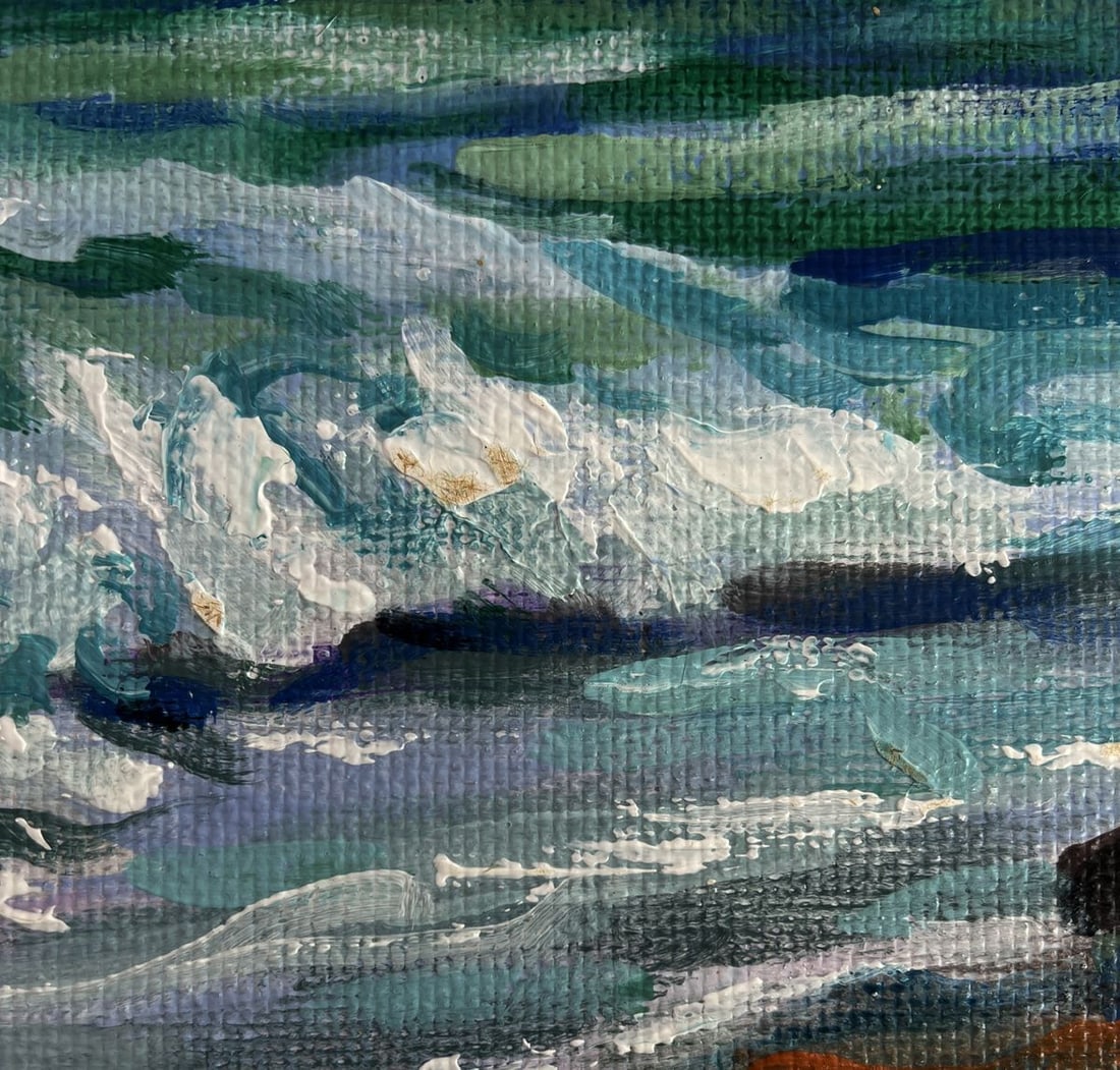 Acrylic painting Evening breeze over the sea Mykhailo Patskan - 8