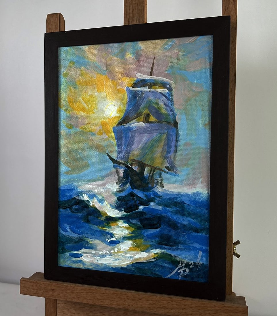 Acrylic painting Sunset Journey Mykhailo Patskan - 2