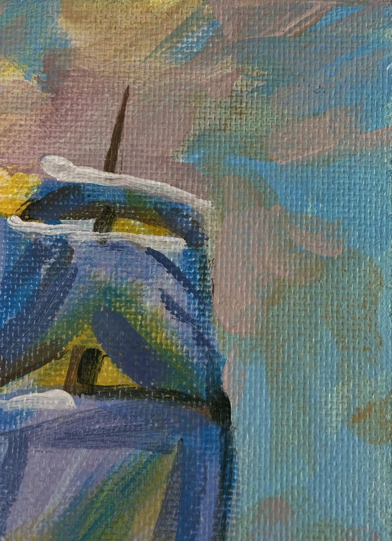 Acrylic painting Sunset Journey Mykhailo Patskan - 4