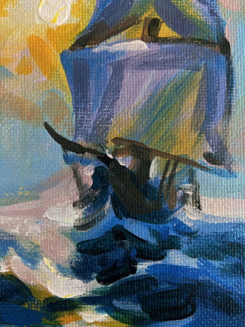 Acrylic painting Sunset Journey Mykhailo Patskan - 6