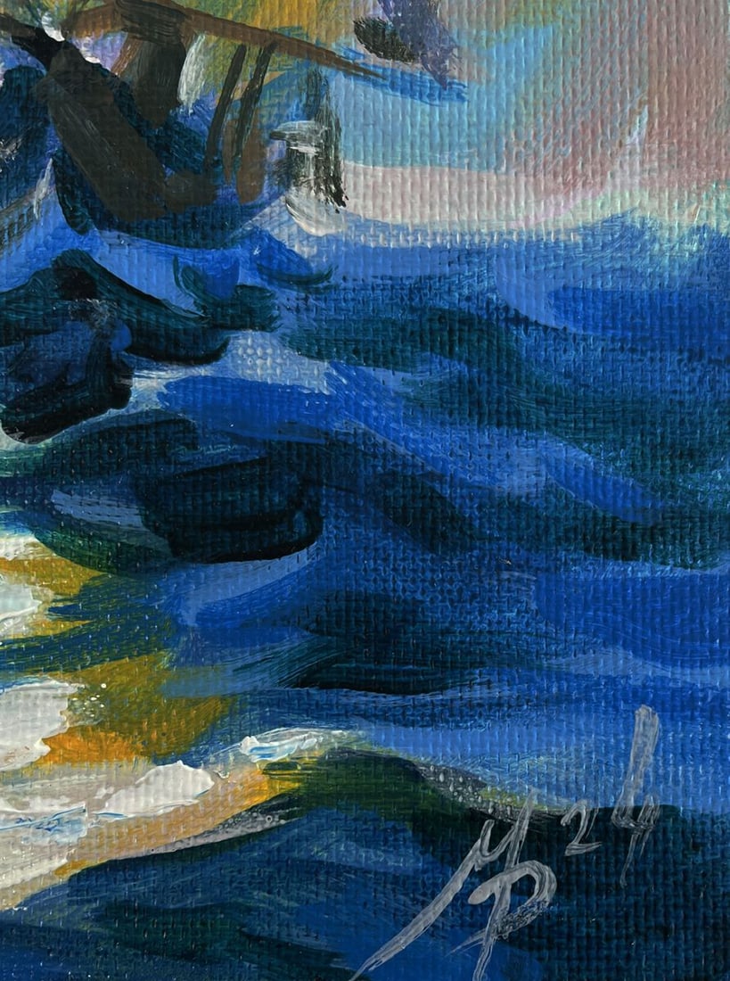 Acrylic painting Sunset Journey Mykhailo Patskan - 9