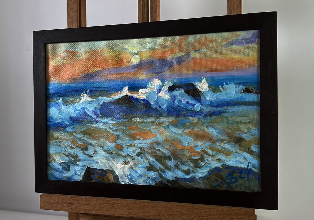 Acrylic painting Harmony of the movement of waves Mykhailo Patskan - 2