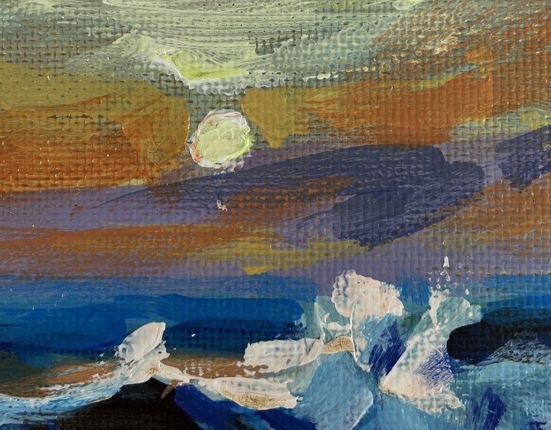Acrylic painting Harmony of the movement of waves Mykhailo Patskan - 5