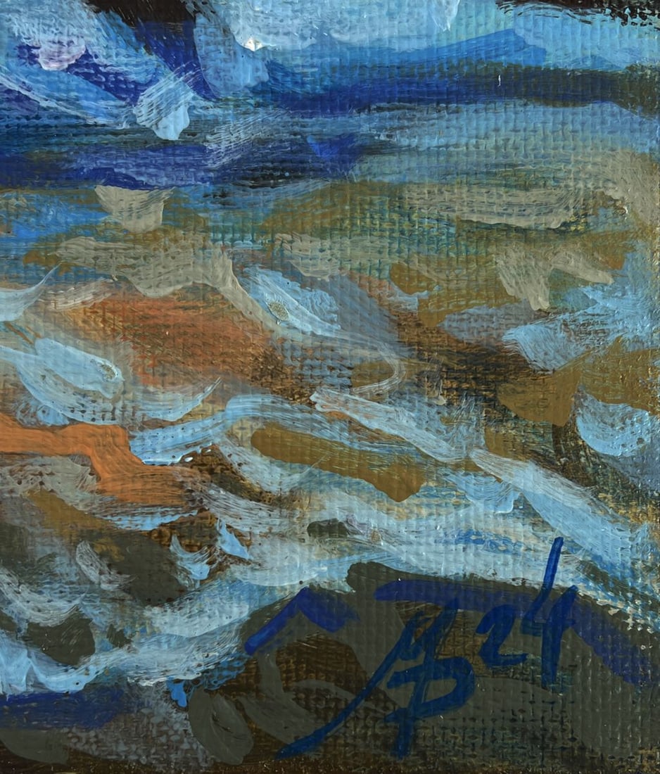 Acrylic painting Harmony of the movement of waves Mykhailo Patskan - 9