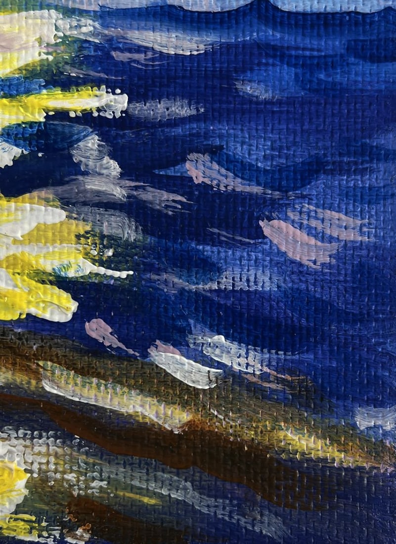 Acrylic painting Reflection of the sun in the sea Mykhailo Patskan - 7