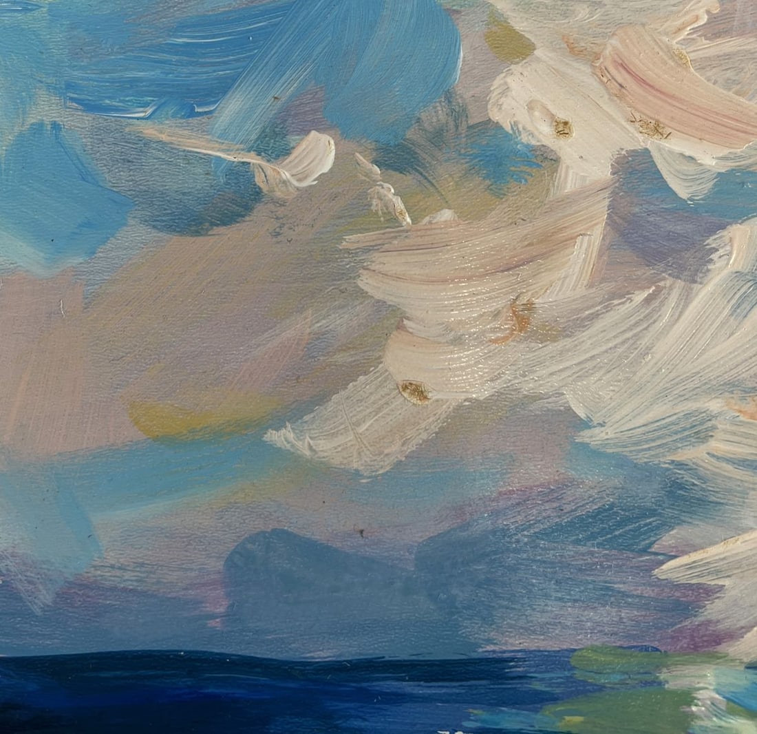 Acrylic painting Like an angel in the sea Mykhailo Patskan - 6