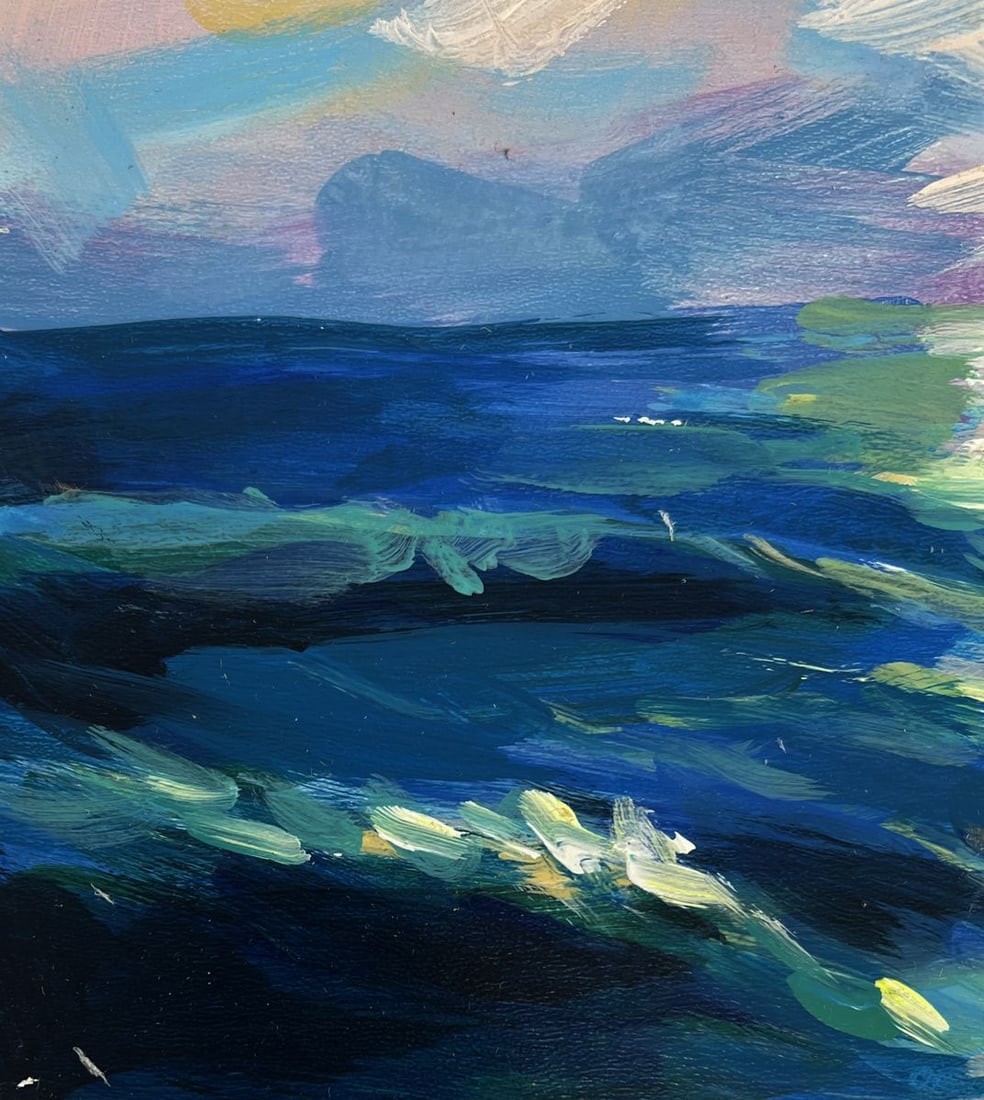 Acrylic painting Like an angel in the sea Mykhailo Patskan - 7