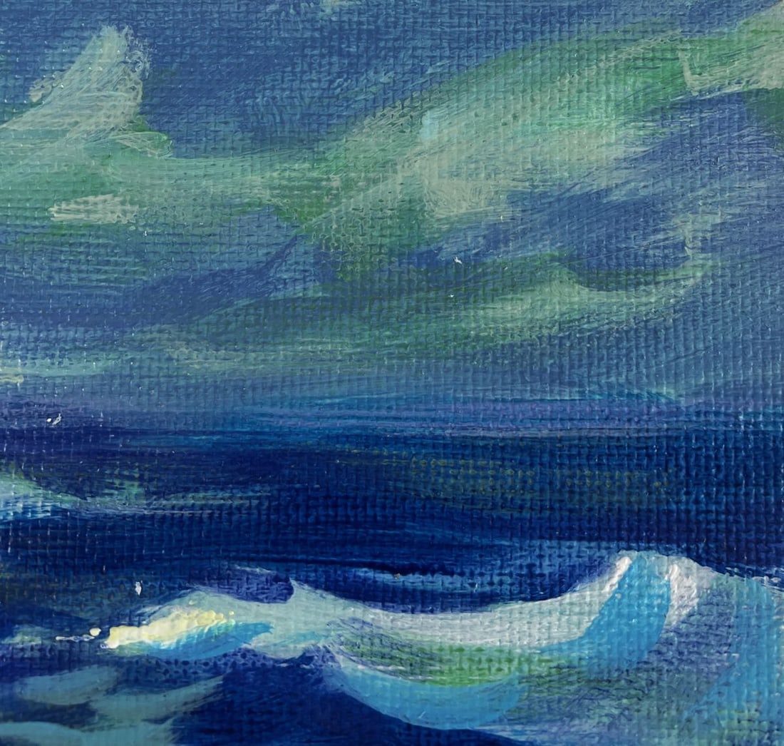 Acrylic painting The sound of sea waves Mykhailo Patskan - 4