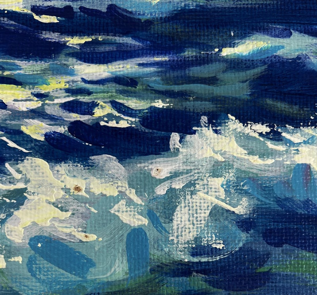 Acrylic painting The sound of sea waves Mykhailo Patskan - 8