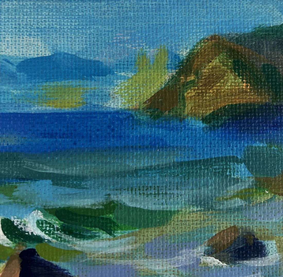 Acrylic painting Stormy waves Mykhailo Patskan - 4