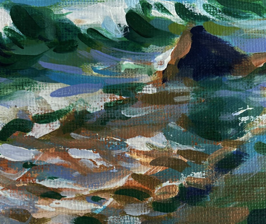 Acrylic painting Stormy waves Mykhailo Patskan - 7