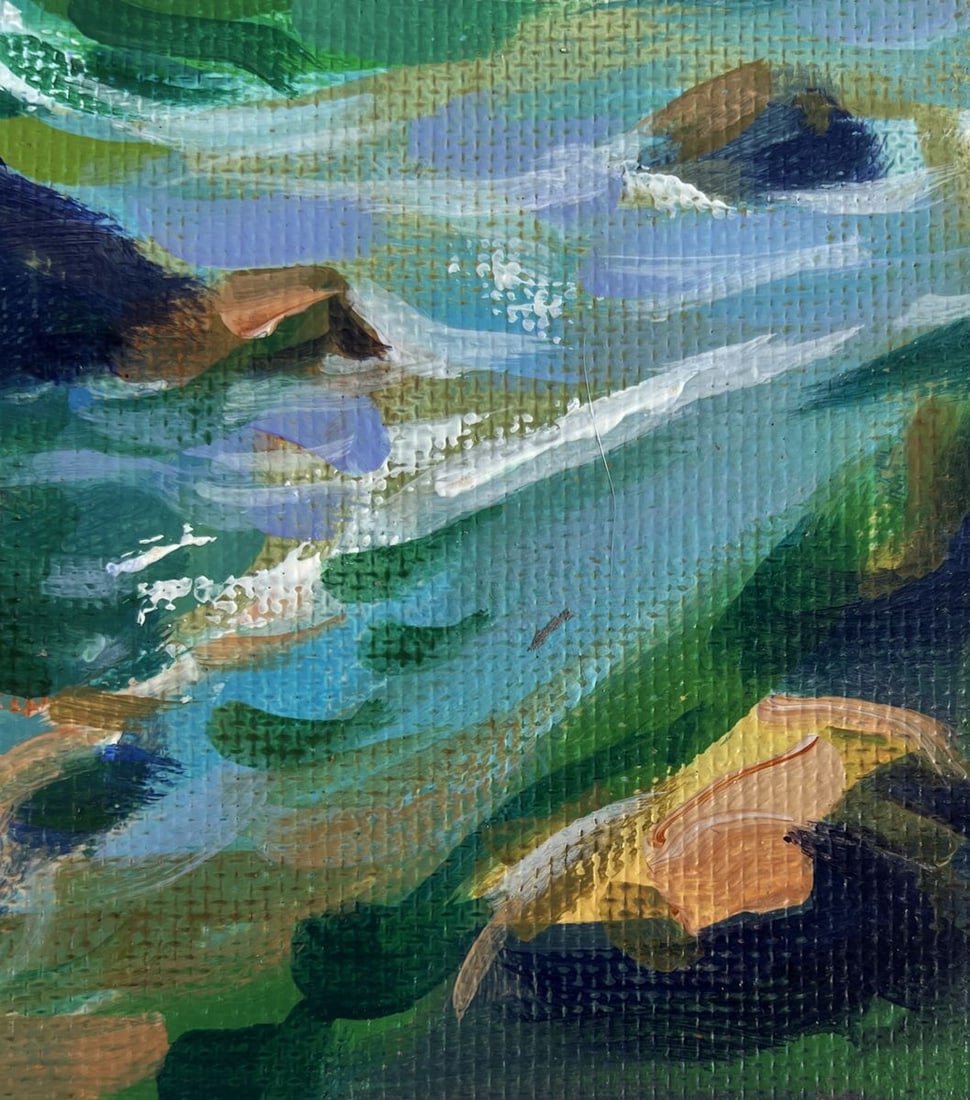 Acrylic painting Stormy waves Mykhailo Patskan - 8