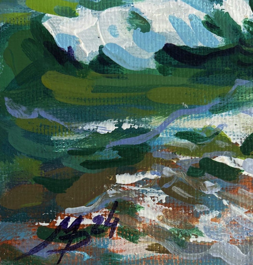 Acrylic painting Stormy waves Mykhailo Patskan - 9