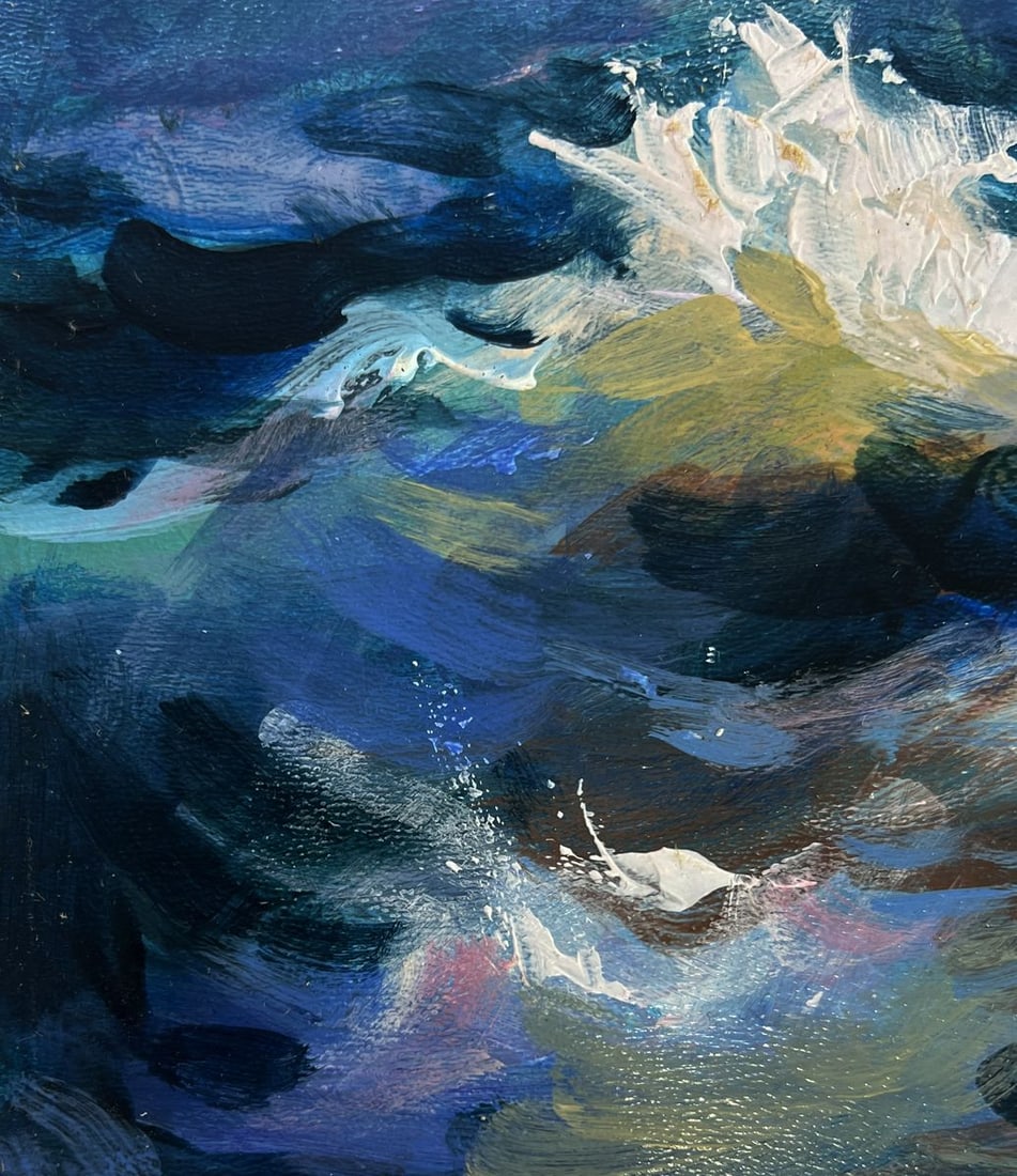 Acrylic painting Fighting the waves Mykhailo Patskan - 7