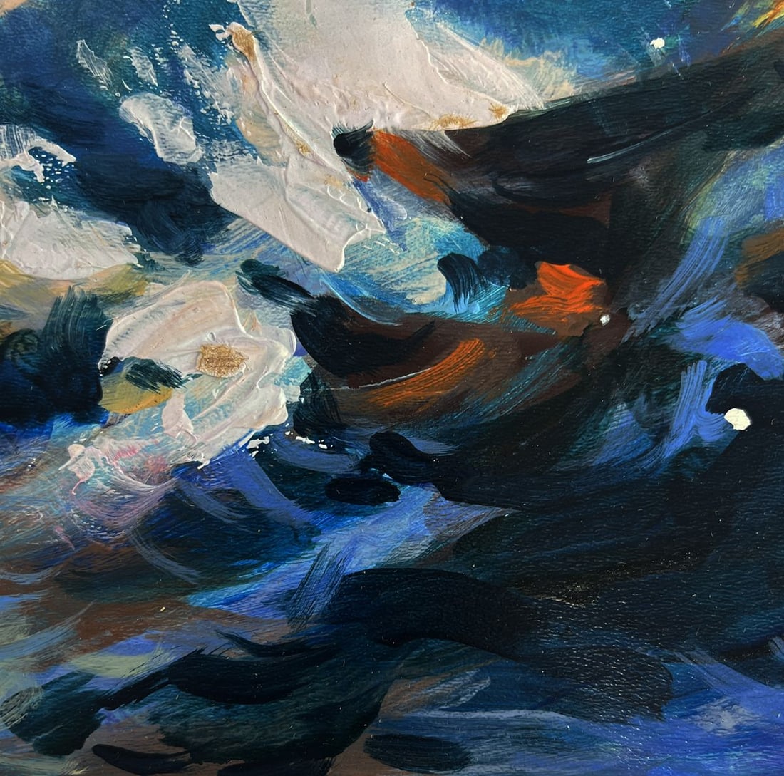 Acrylic painting Fighting the waves Mykhailo Patskan - 8