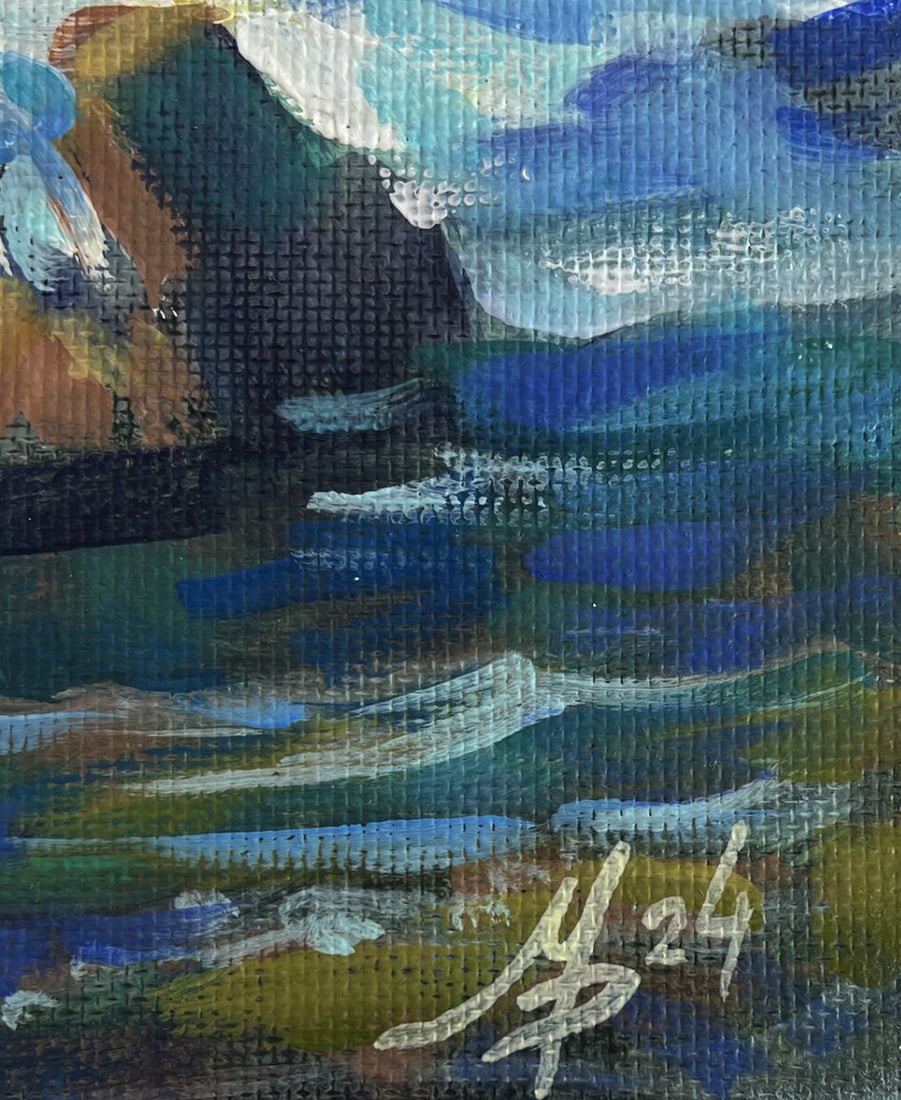 Acrylic painting Sea wavy breeze Mykhailo Patskan - 9