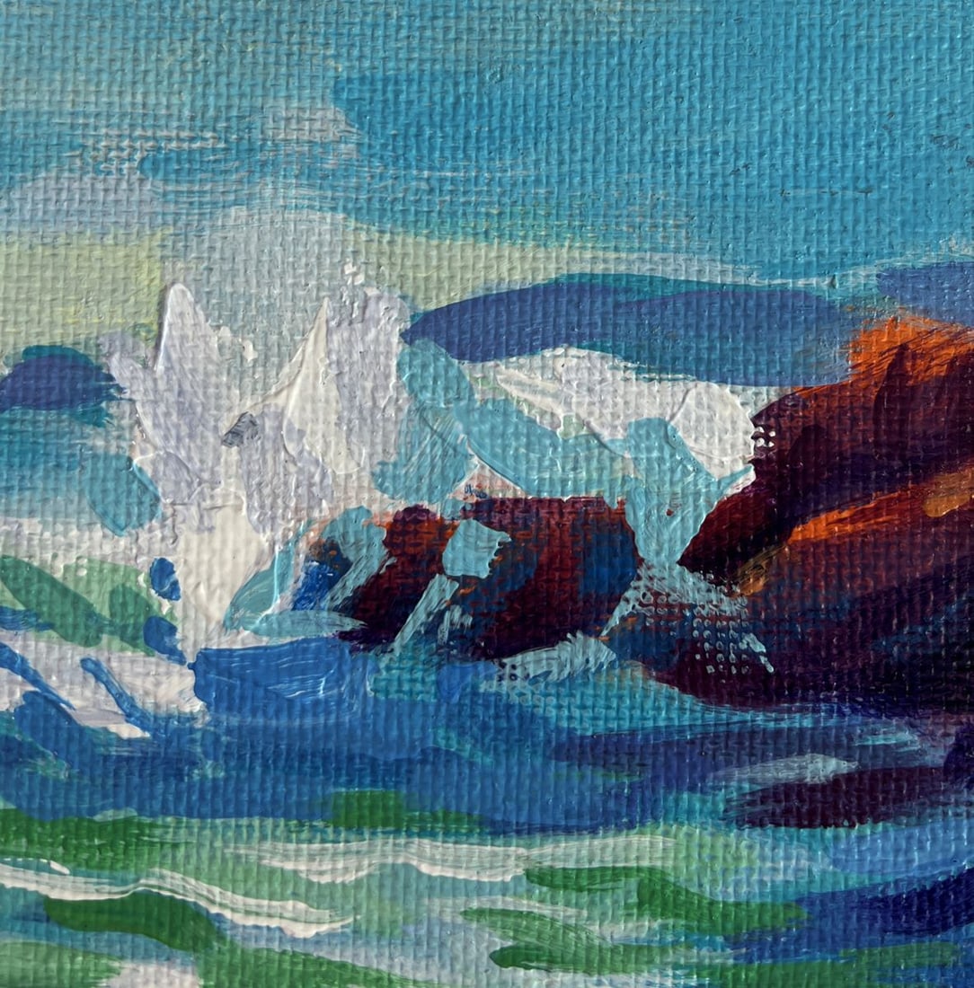Acrylic painting The sound of sea waves Mykhailo Patskan - 4