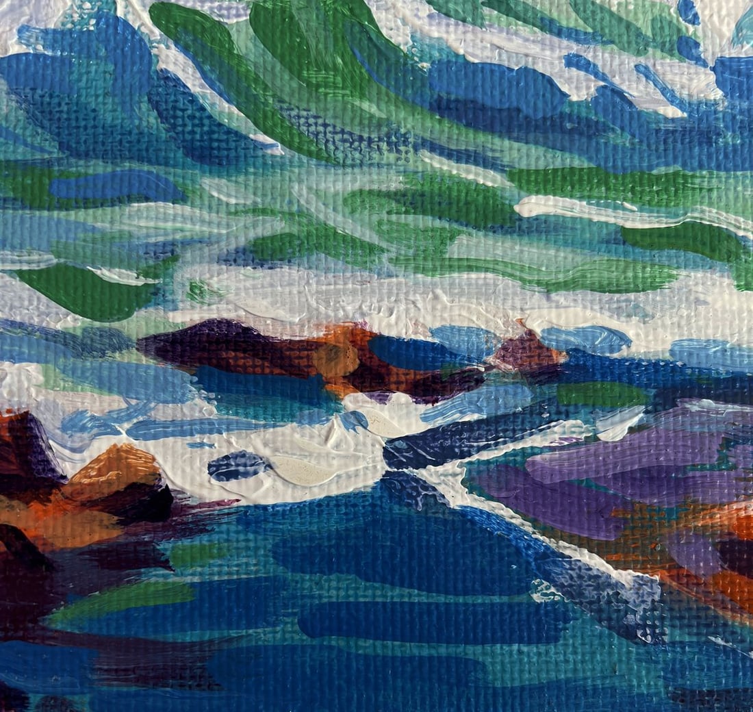 Acrylic painting The sound of sea waves Mykhailo Patskan - 8